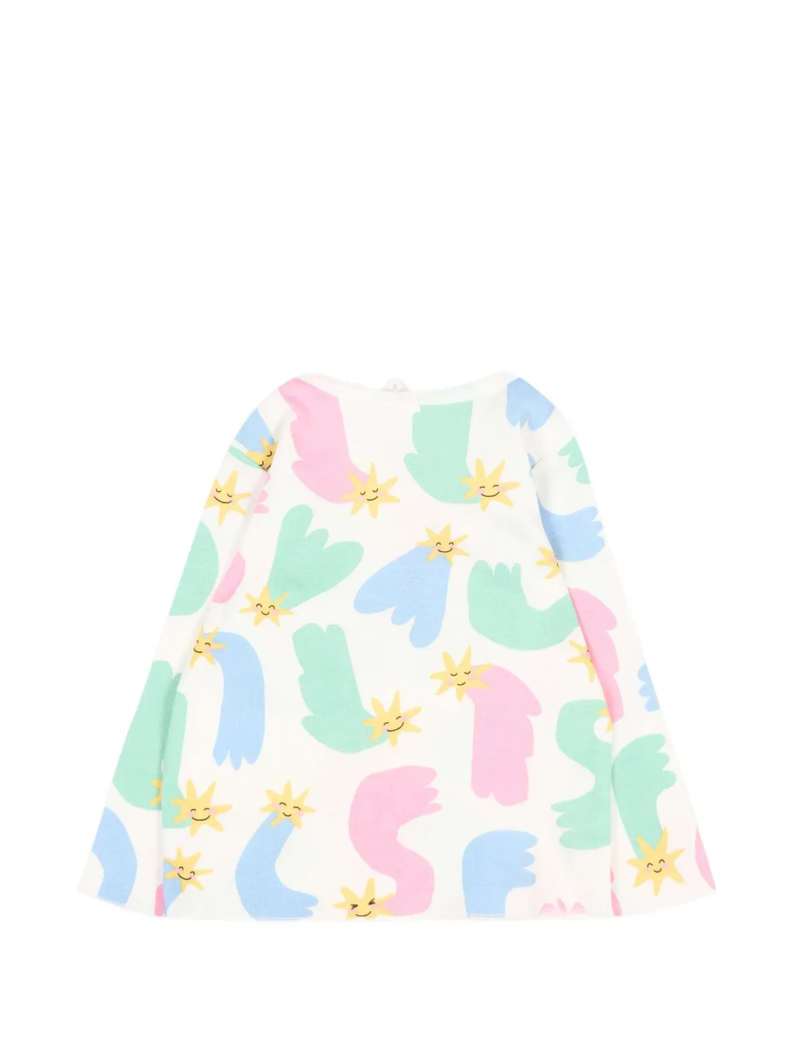 Футболка с длинными рукавами и принтом Stella Mccartney Kids, нейтральные цвета — фото 2