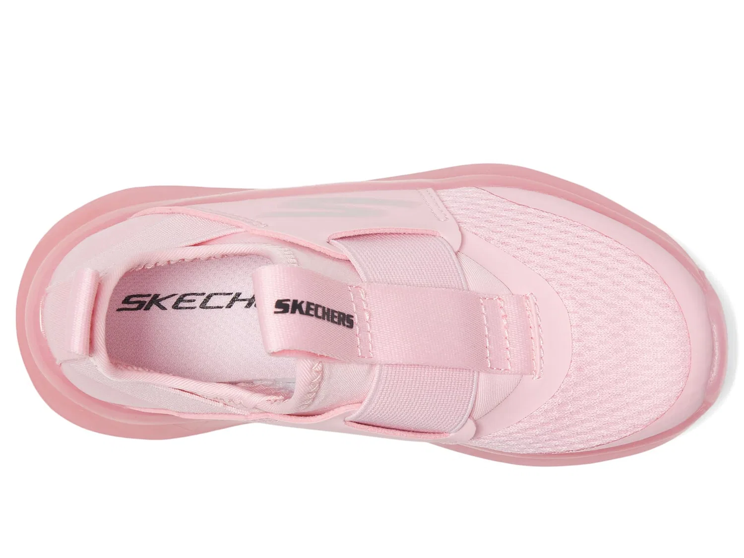 Детские кроссовки для девочек с прозрачной подошвой Skech Fast Ice Skechers, Pink — фото 4