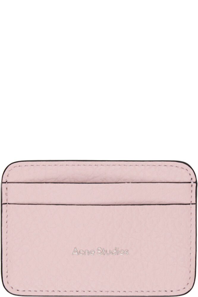 

Визитница из розовой кожи Acne Studios