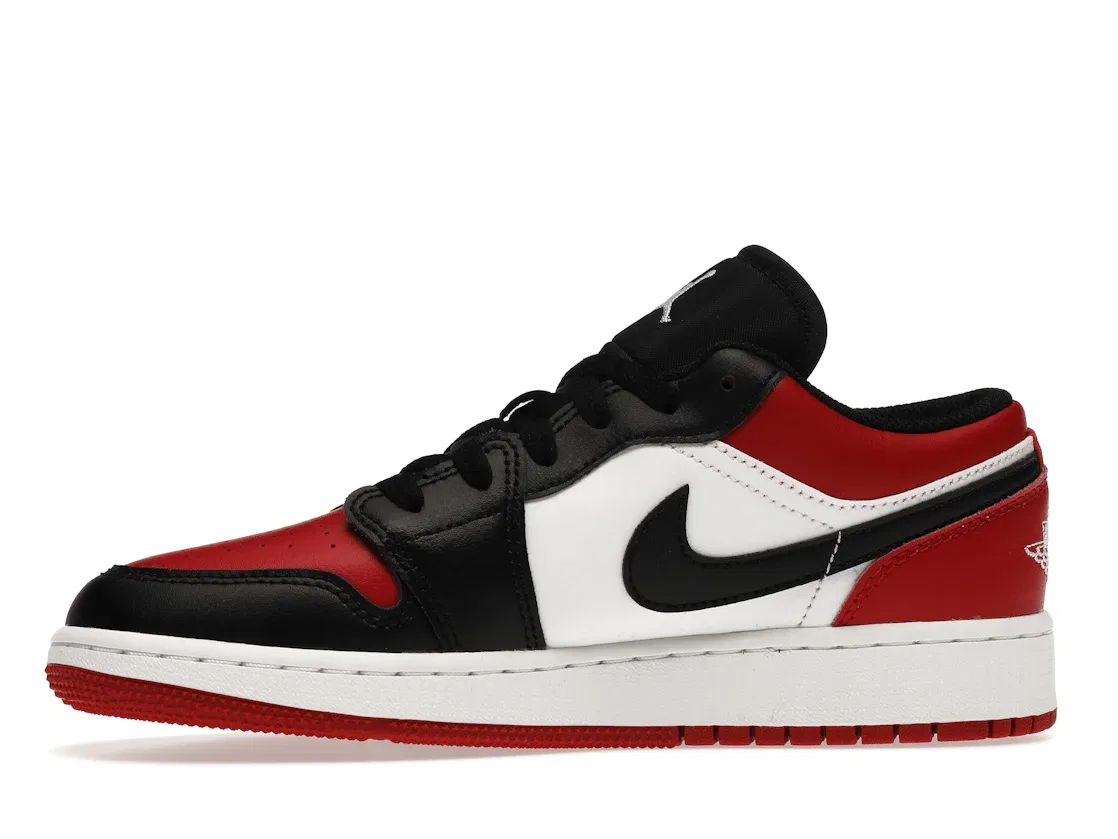 Детские кроссовки Lifestyle Jordan 1 Low Bred Toe GS, Gym Red/White-Black — фото 3