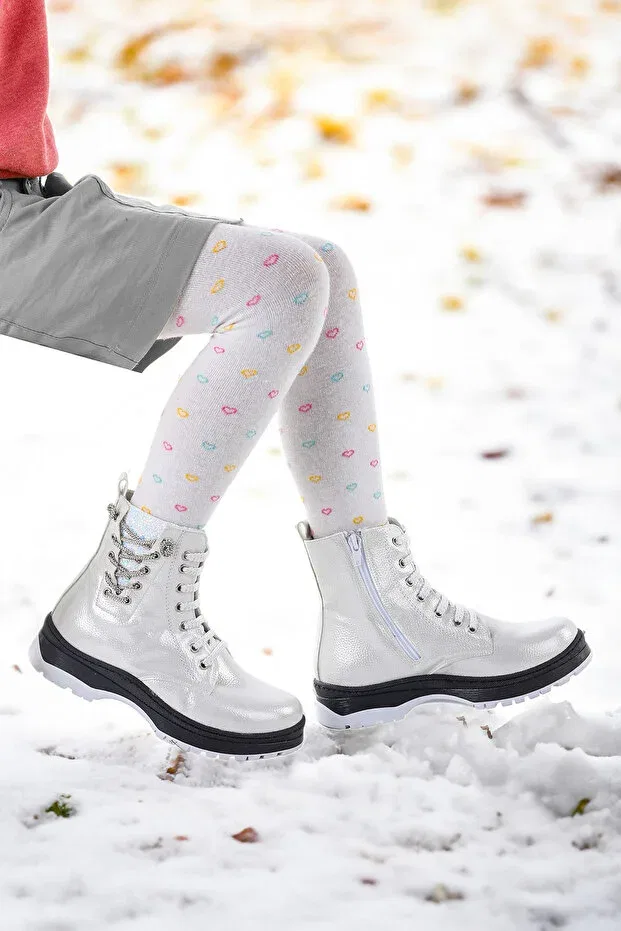 Детские ботинки для девочек на шнуровке Kiko Kids, Sedef — фото 3