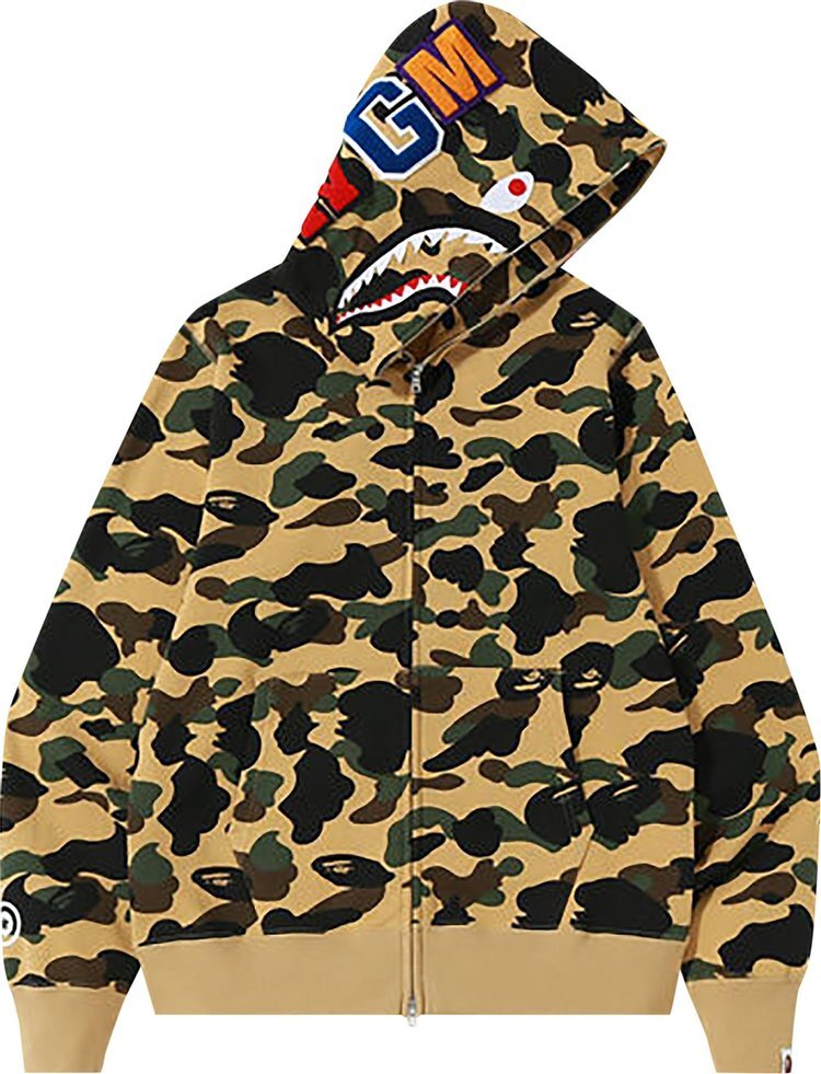 

Худи BAPE 1st Camo Shark Full Zip Hoodie 'Yellow', желтый