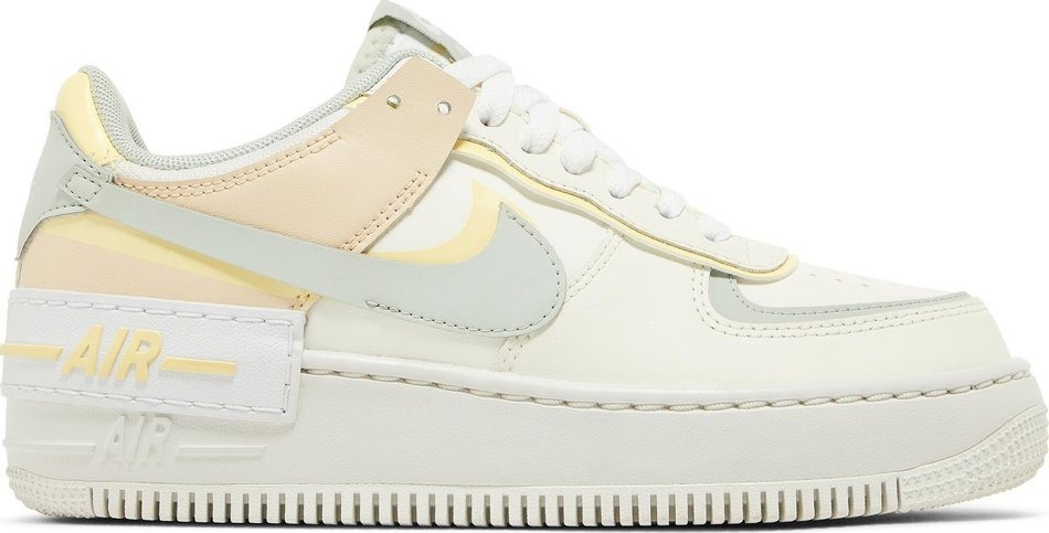 Кроссовки Nike Wmns Air Force 1 Shadow 'Pearl White Citron Tint', кремовый (Размер 37.5 RU)