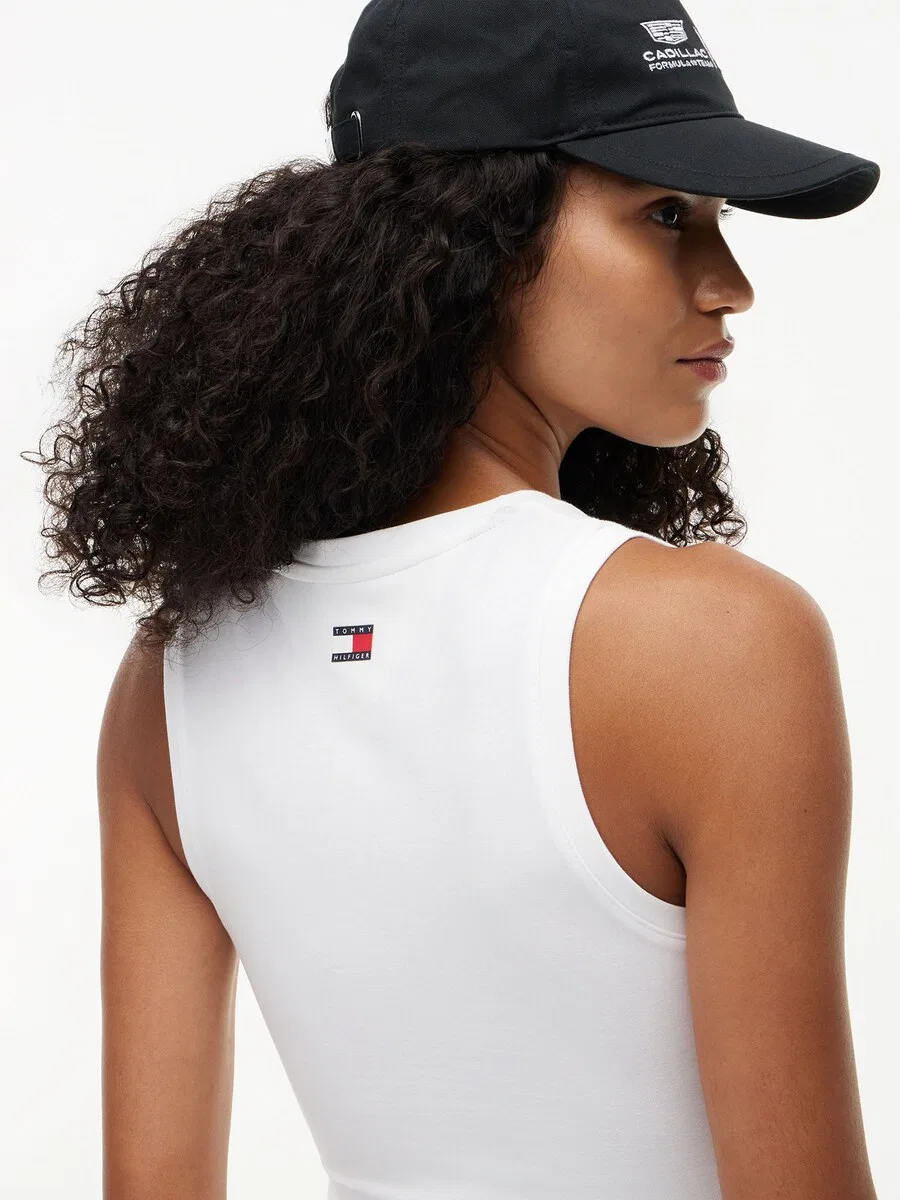 Топ TOMMY HILFIGER белого цвета — фото 2