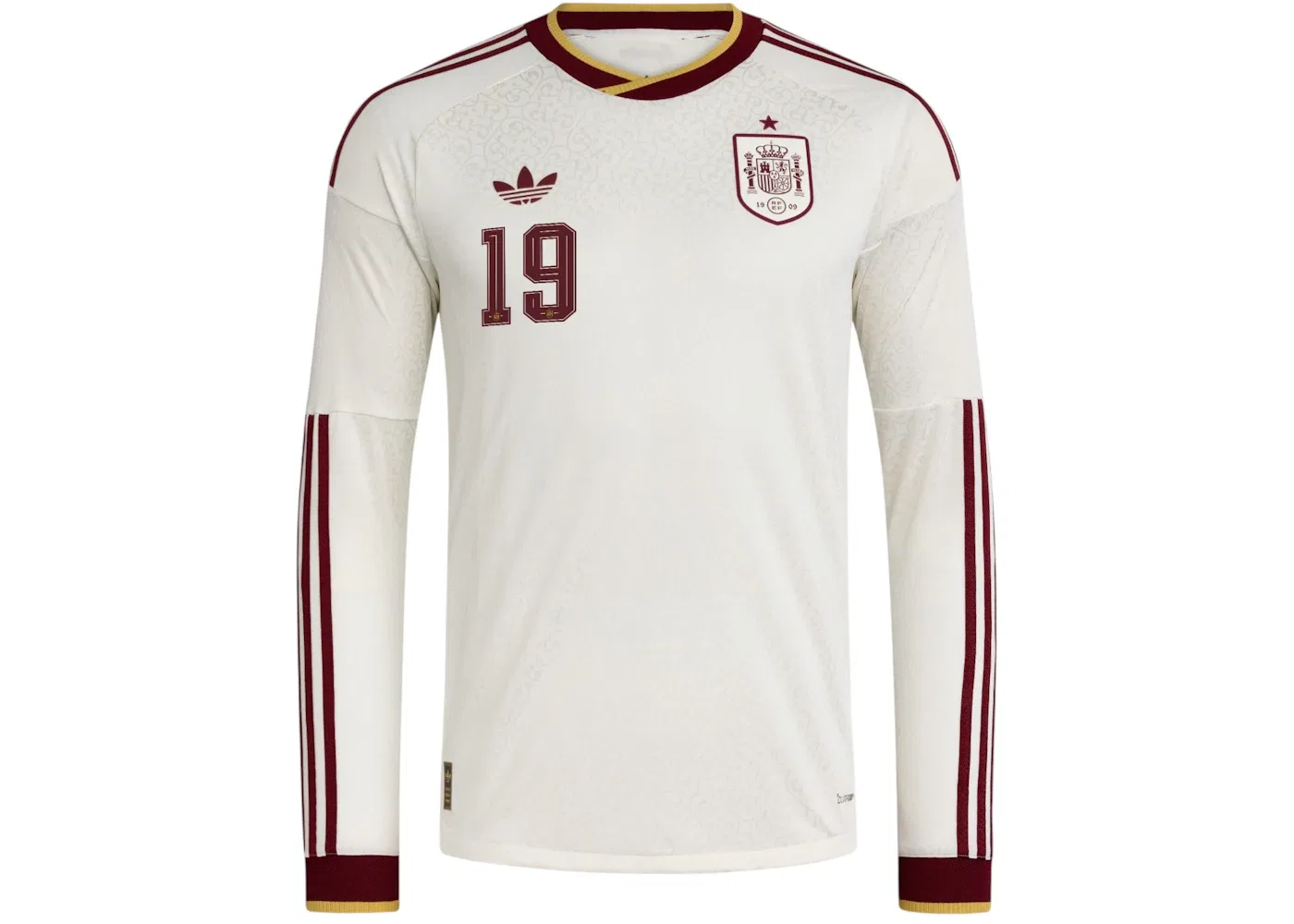 Мужская футболка с длинным рукавом Adidas Spain 26 Away Authentic Yamal L/S Jersey, Off White