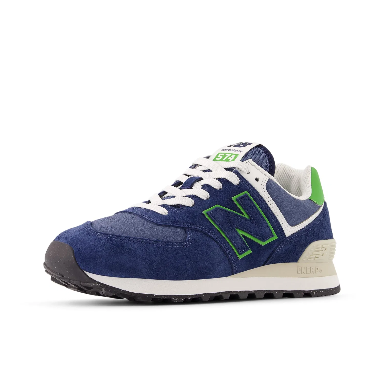 Детские кроссовки для мальчиков с шнуровкой 574 V2 New Balance, Nb Navy Alpine Green