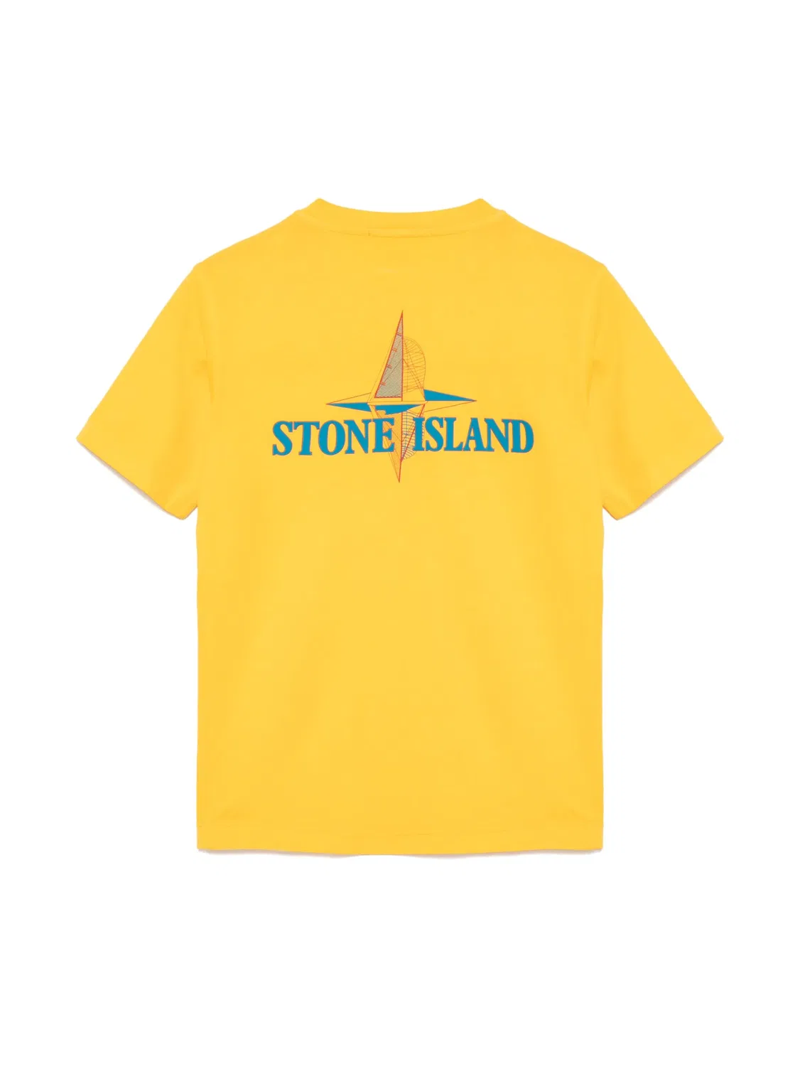 Футболка с принтом логотипа Stone Island, желтый — фото 3