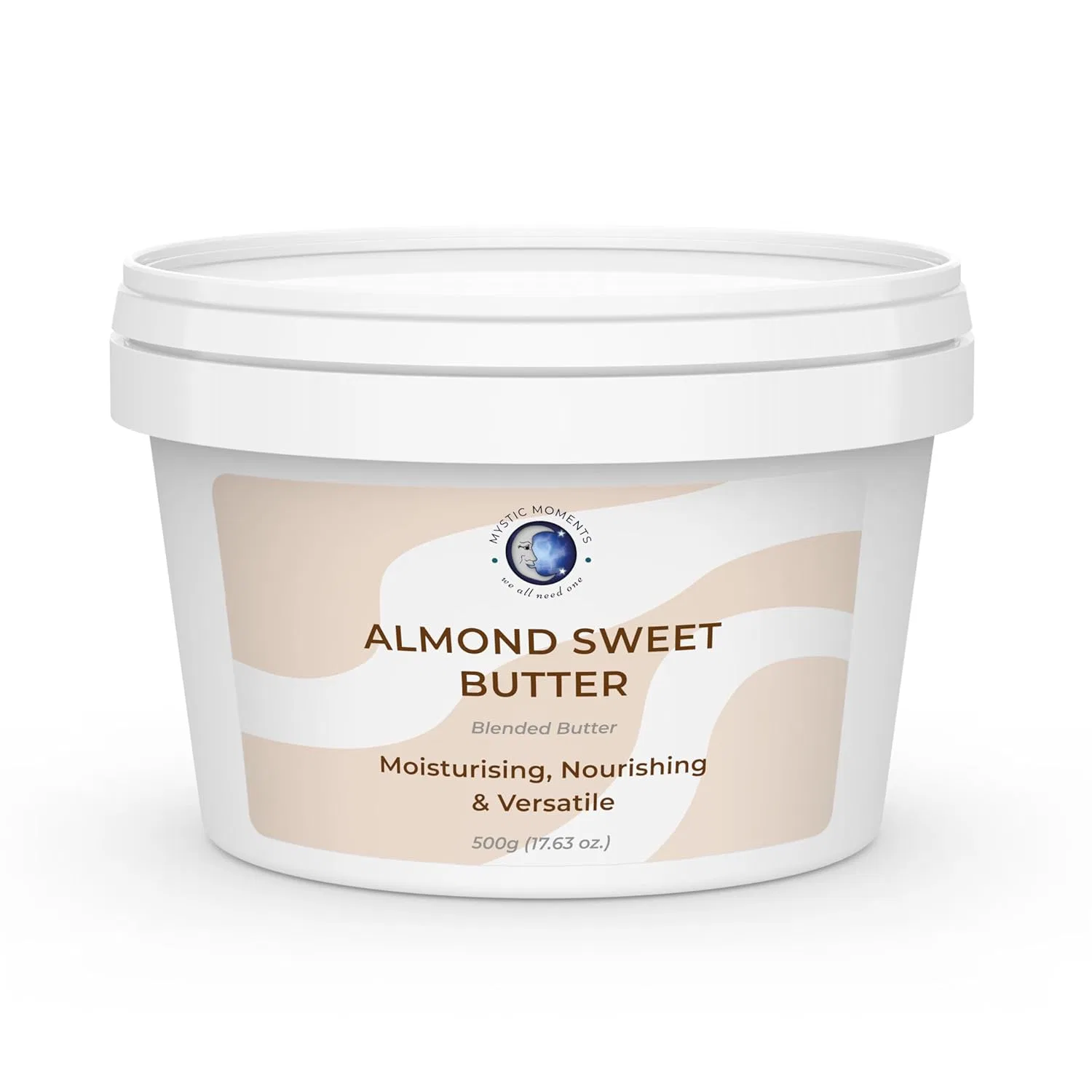 Боди-баттер Sweet Almond Butter Unrefined, Mystic Moments, 500 г, Natural