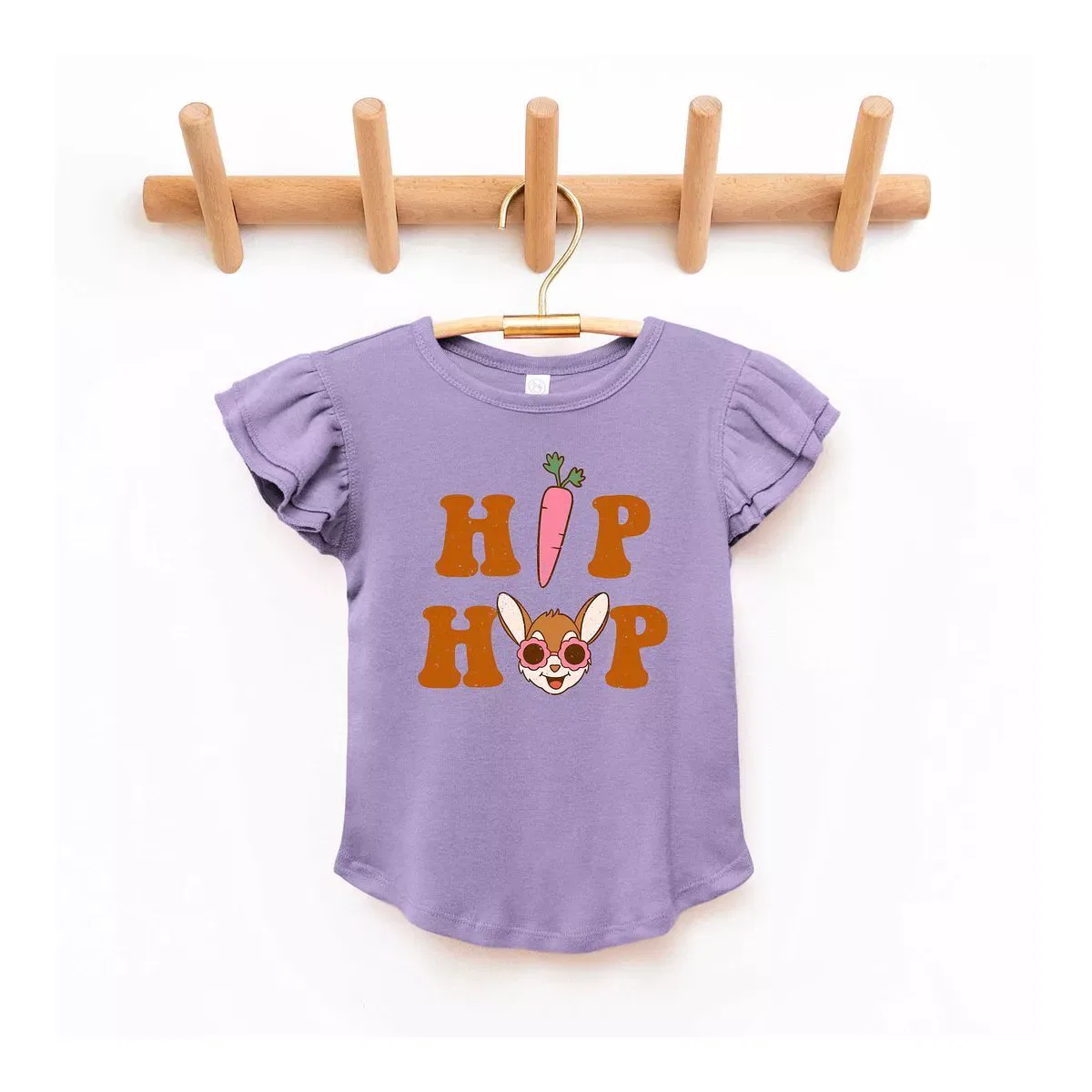 Детская футболка с баской Hip Hop Bunny With Glasses The Juniper Shop, White
