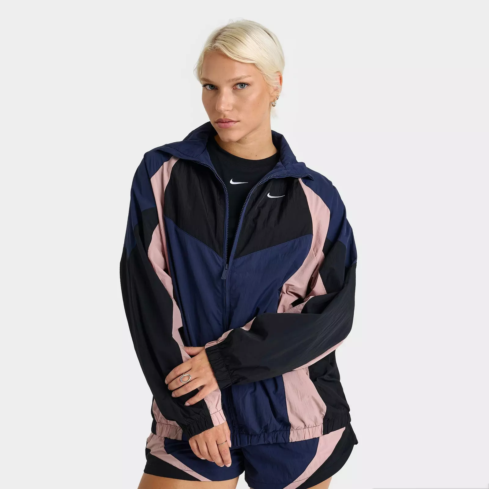 

Куртка Women's Nike Sportswear Oversized Track, темно-синий/розовый