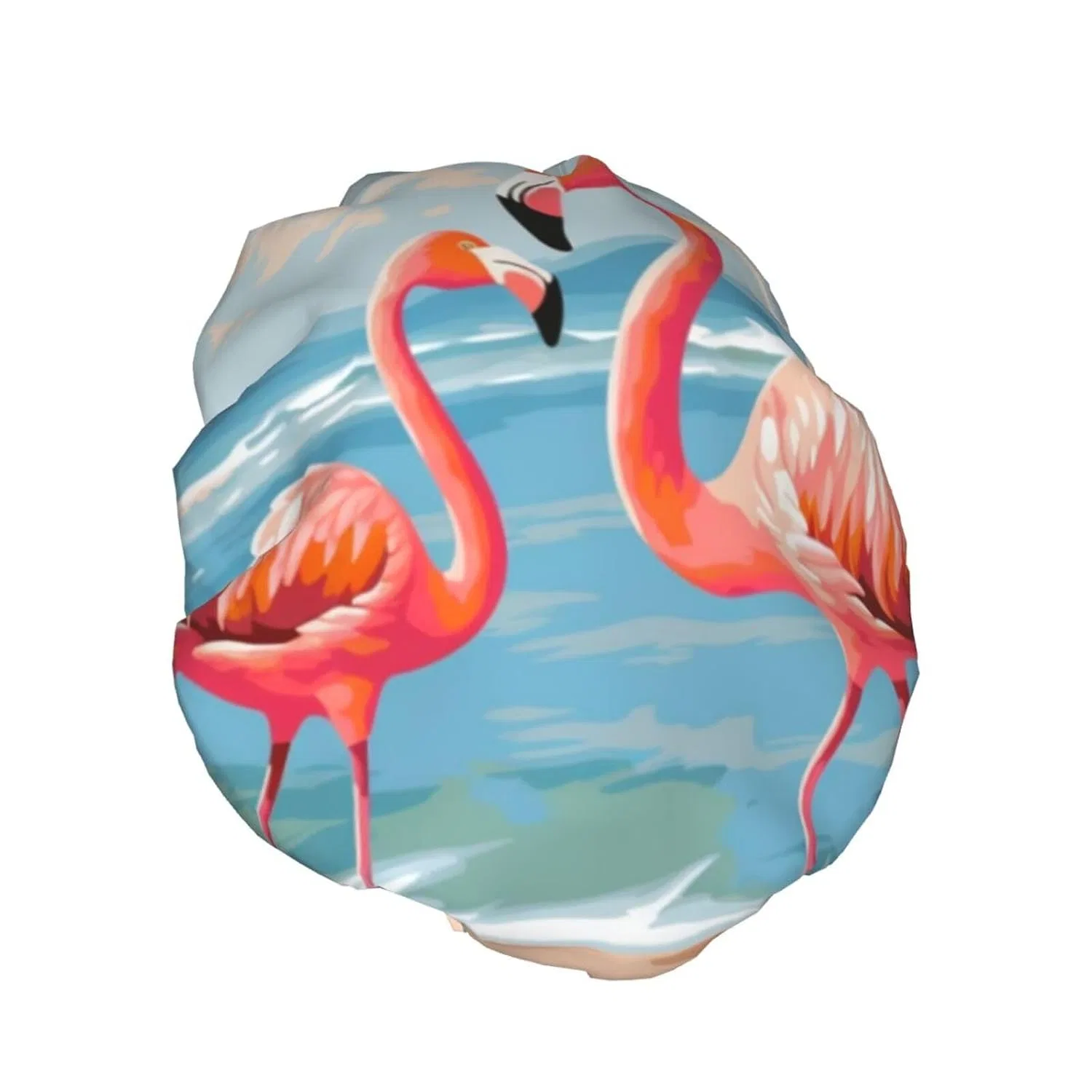 Двойная водонепроницаемая шапочка для душа Flamingo Beach, 27.6 см, WSOIHFEC — фото 2