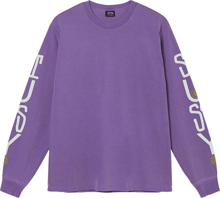 

Лонгслив Stussy Classic Stack Pigment Dyed Long-Sleeve Tee 'Purple', фиолетовый