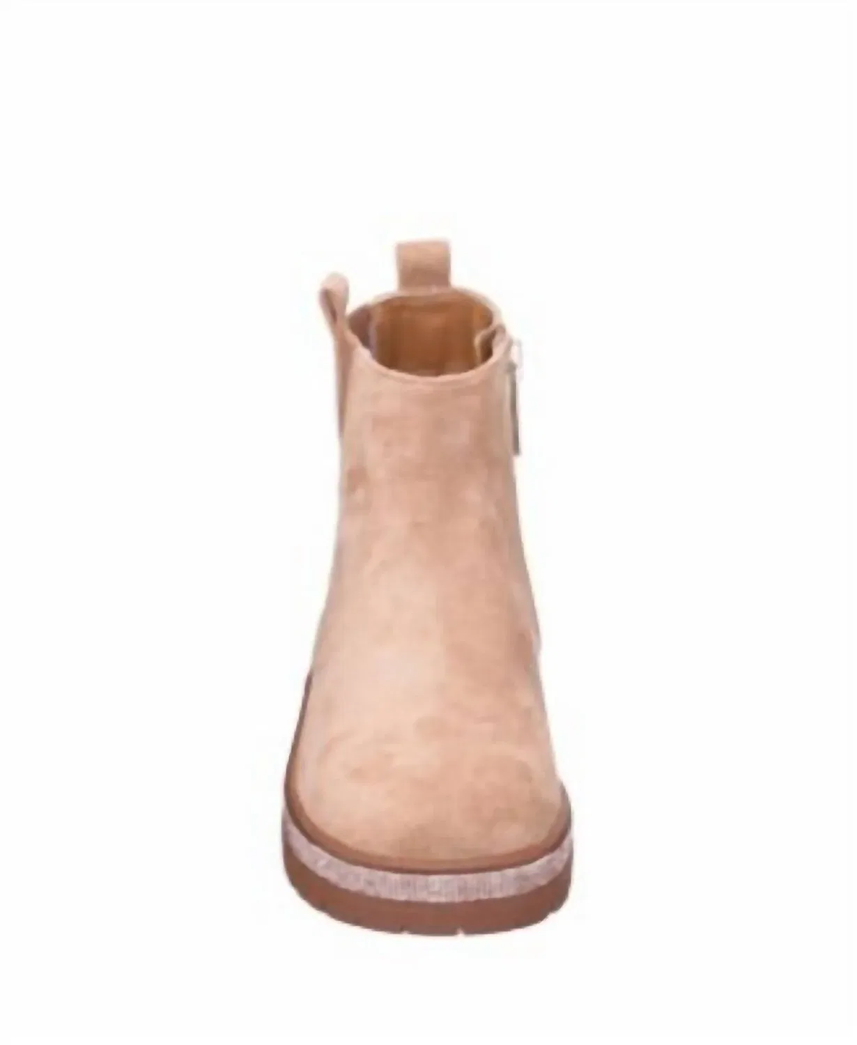 Детские ботинки из замши на низком каблуке Nina Evan Boot, Tan — фото 3