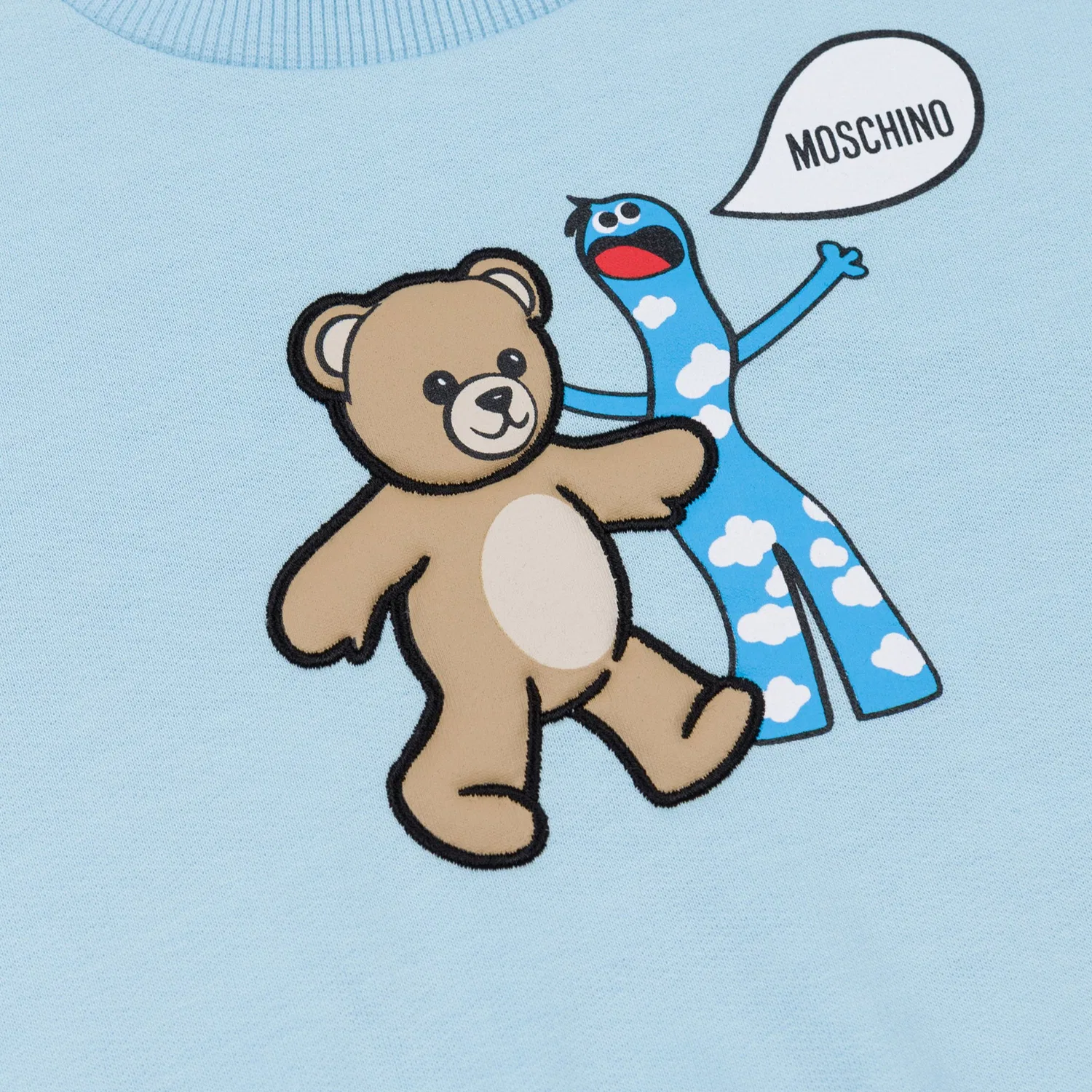 Детский свитшот для малышей Teddy MOSCHINO, Sky Blue — фото 3