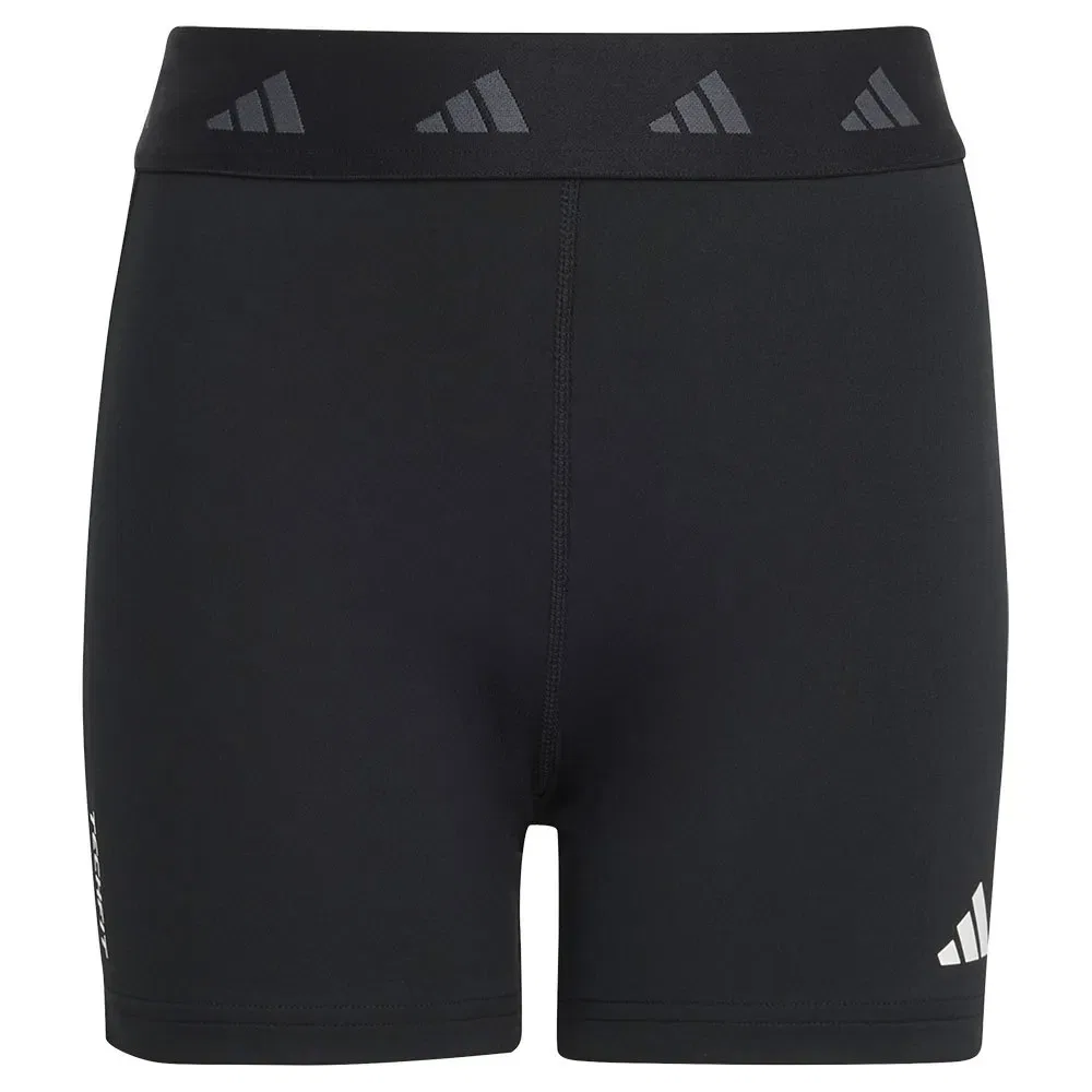 Леггинсы короткие Techfit Adidas, черный — фото 3