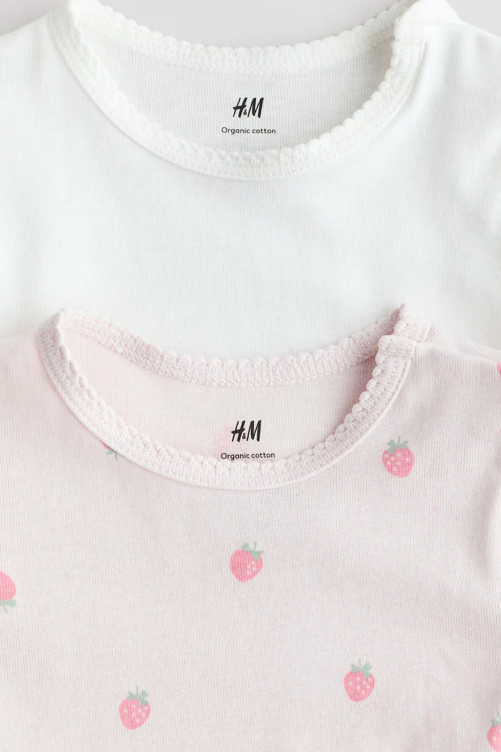 Комплект из 2 боди с короткими рукавами H&M, Hellrosa/Erdbeeren — фото 2