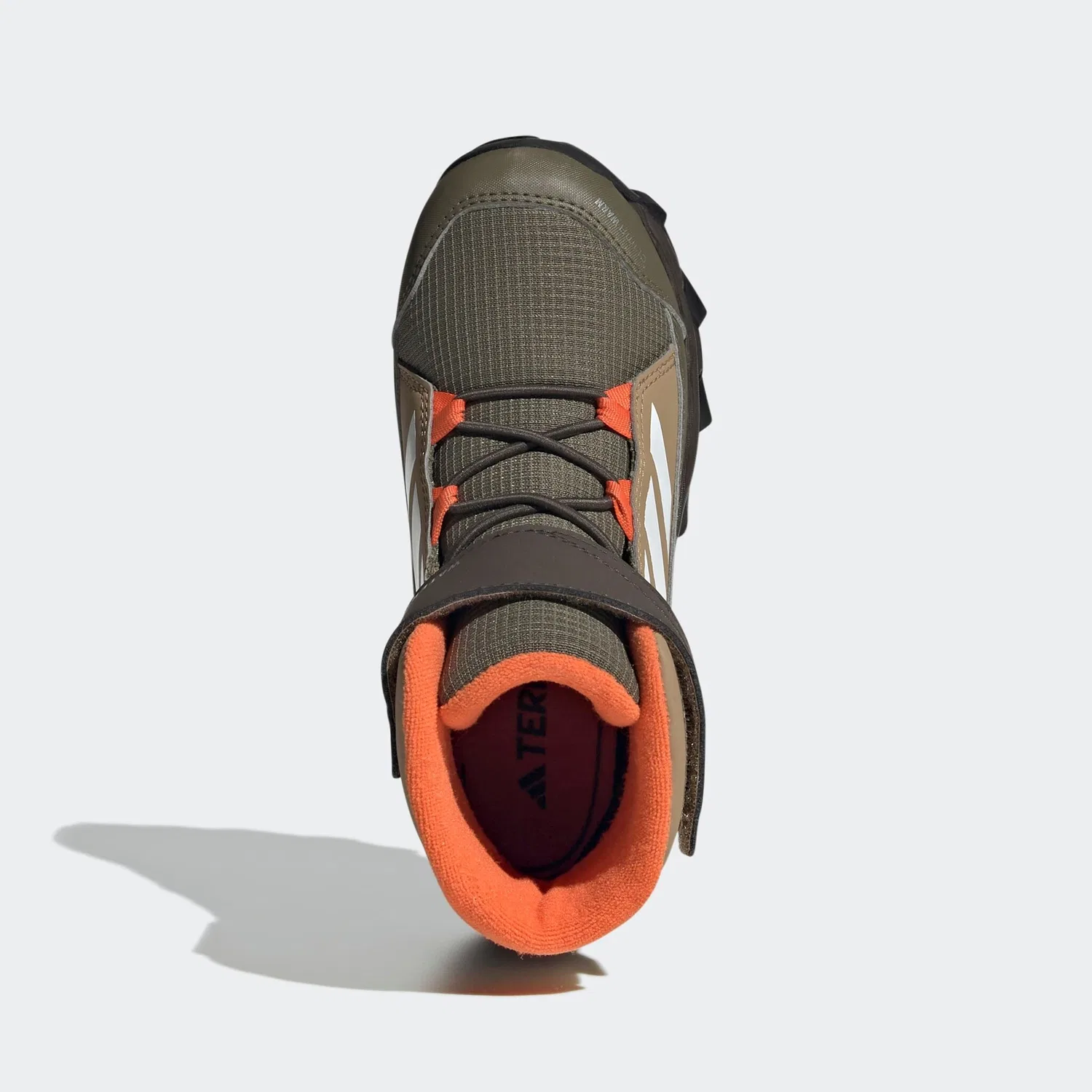 Детские зимние ботинки с технологией CLIMAWARM Adidas TERREX, Cardboard/Cloud White/Semi Impact Orange — фото 4