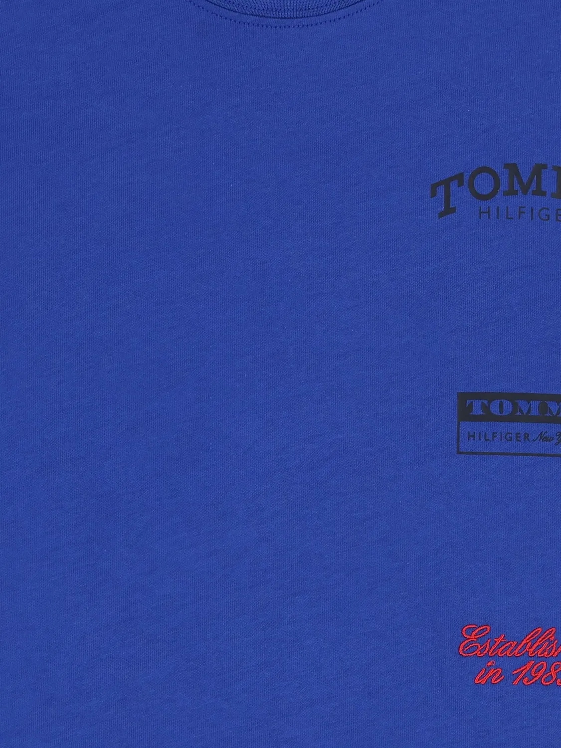 Футболка с синим принтом Tommy Hilfiger, синий — фото 3