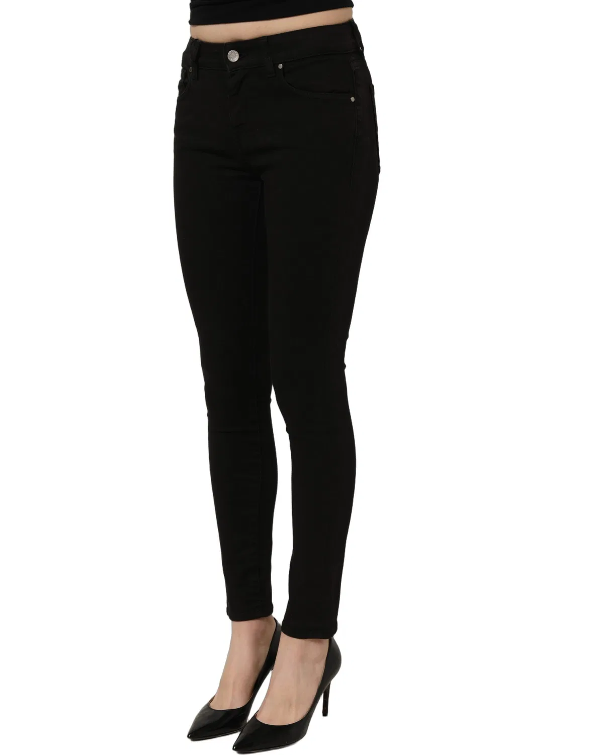 Женские джинсы скинни с пятью карманами Skinny Denim Jeans Dolce & Gabbana, Black — фото 4