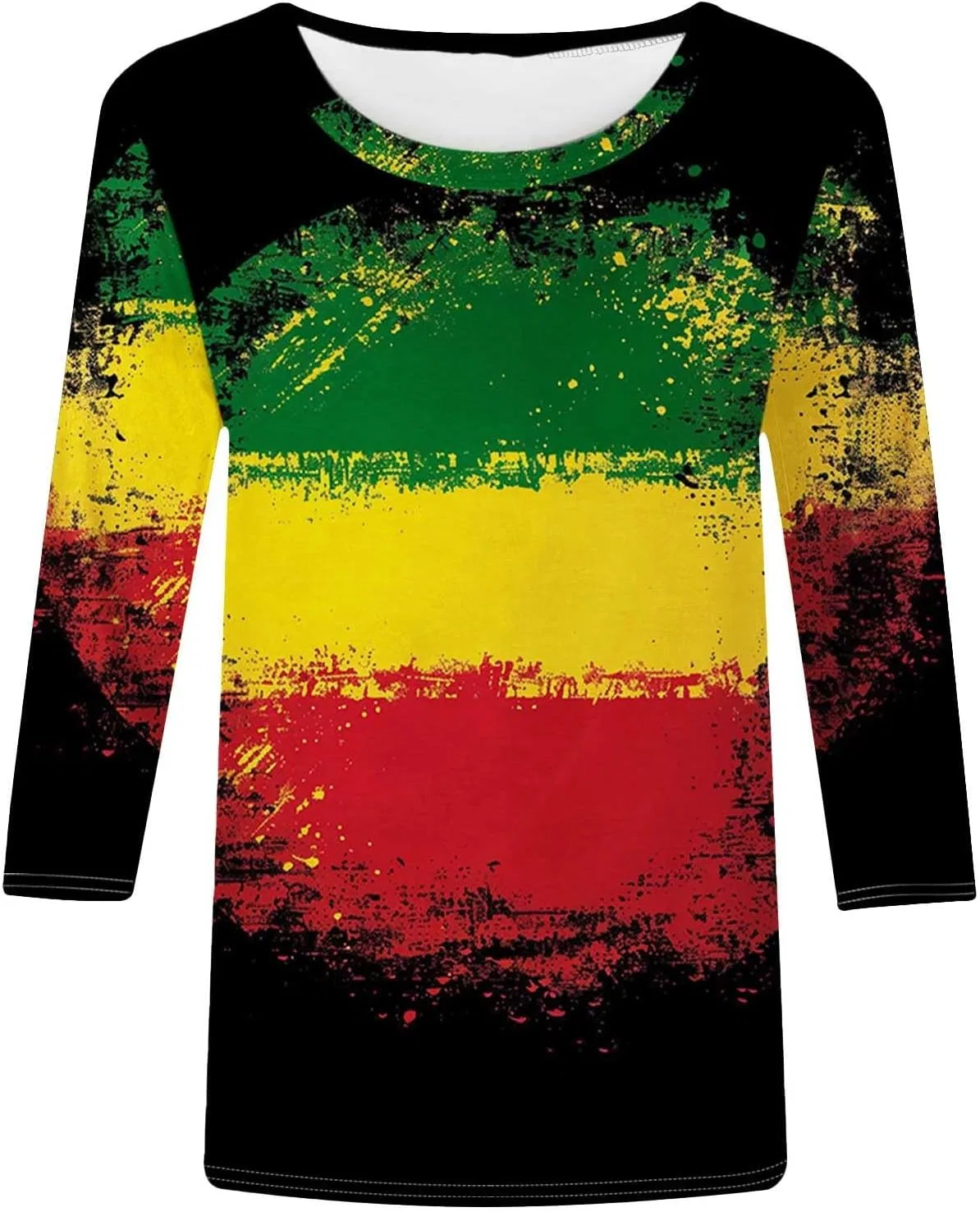 Женская футболка с длинным рукавом 3/4 Black History, Multicolor — фото 3