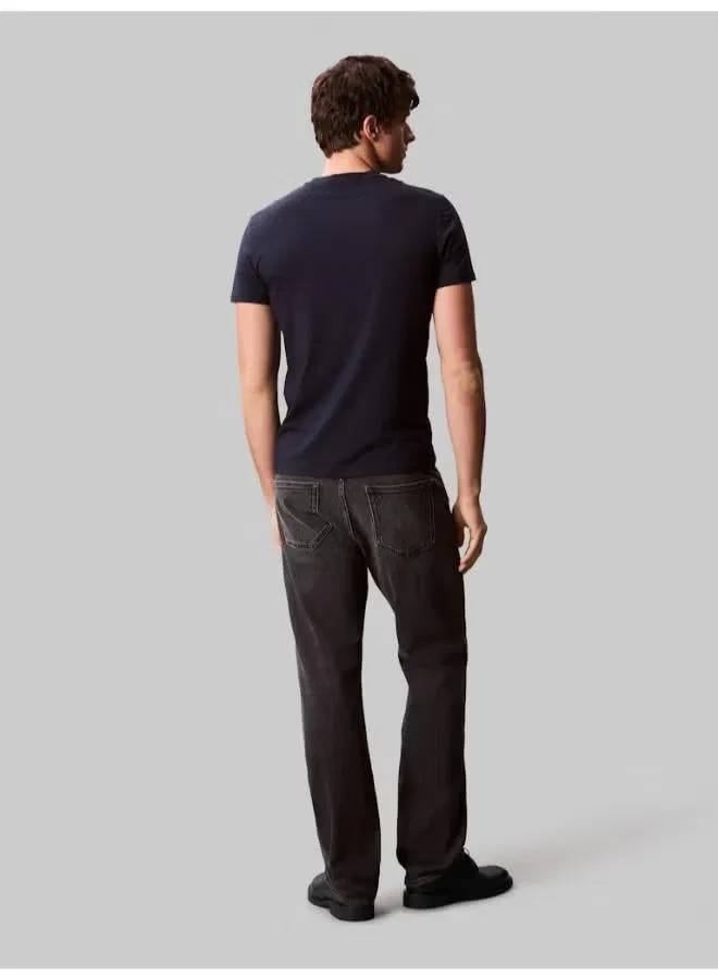 Футболка с принтом Slim Liquid Touch Cotton Calvin Klein, синий — фото 2