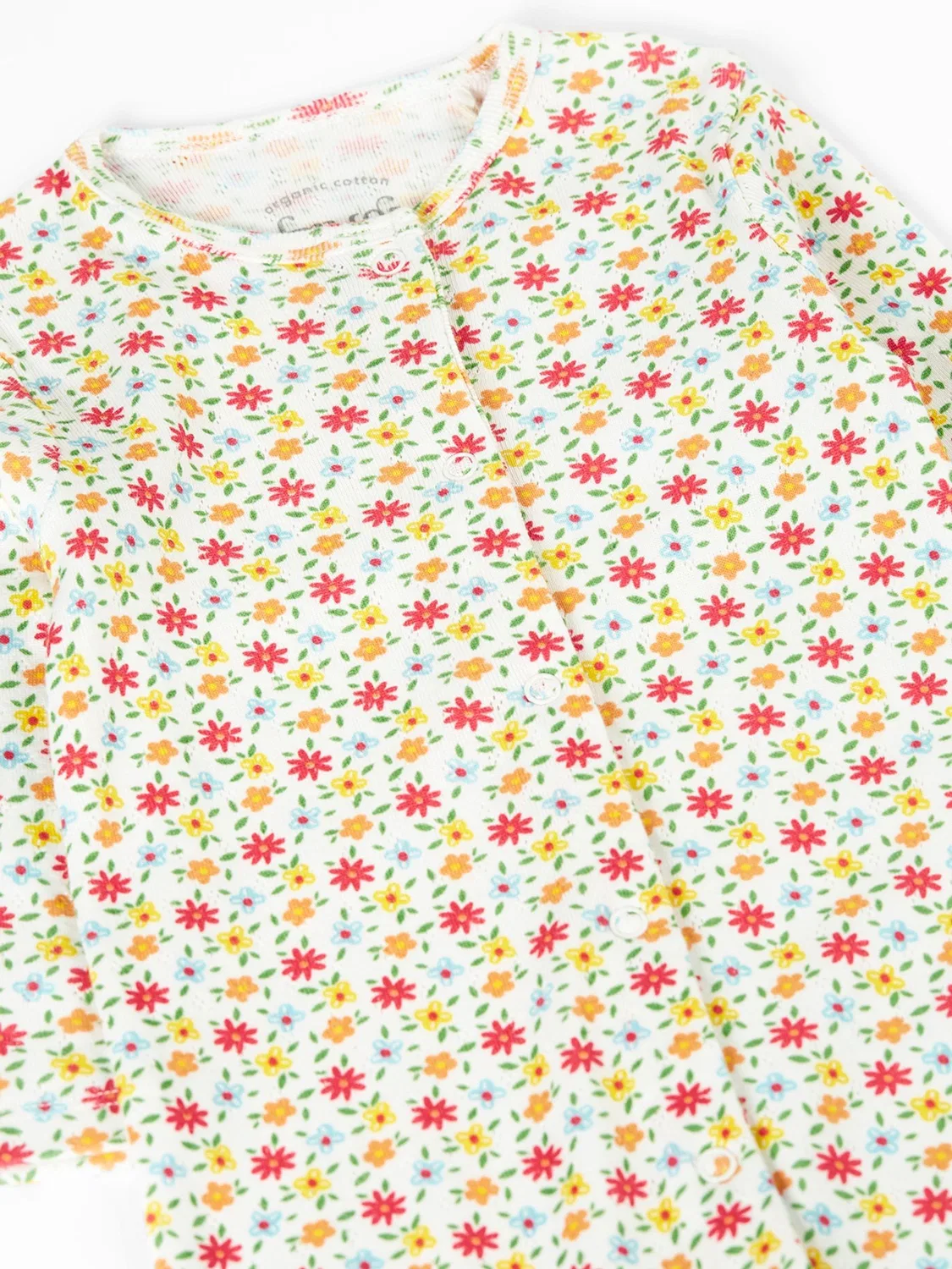 Боди для новорожденных Frugi White Lovely Pointelle, белый — фото 2