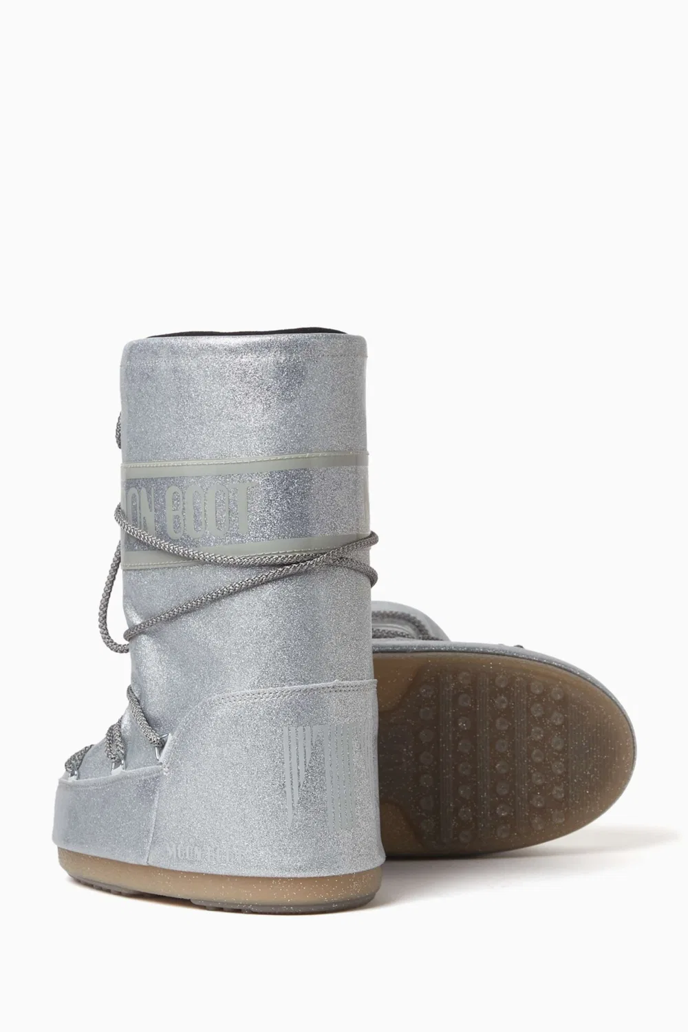 Ботинки высокие с блестками Icon Glitter Moon Boot, серый — фото 2