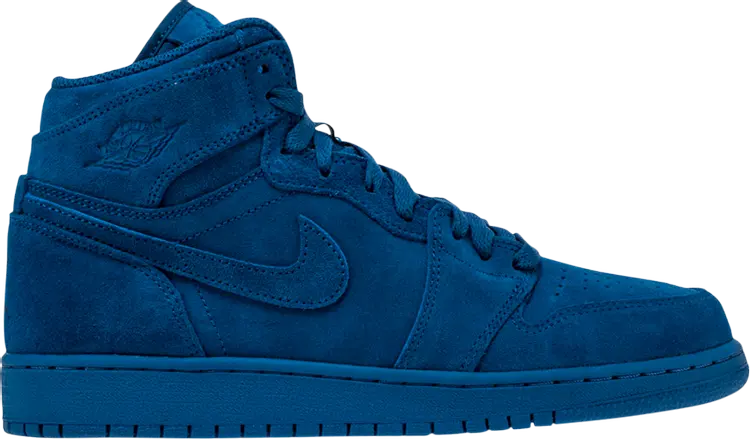 

Кроссовки Air Jordan 1 Retro High GS Blue Suede, синий