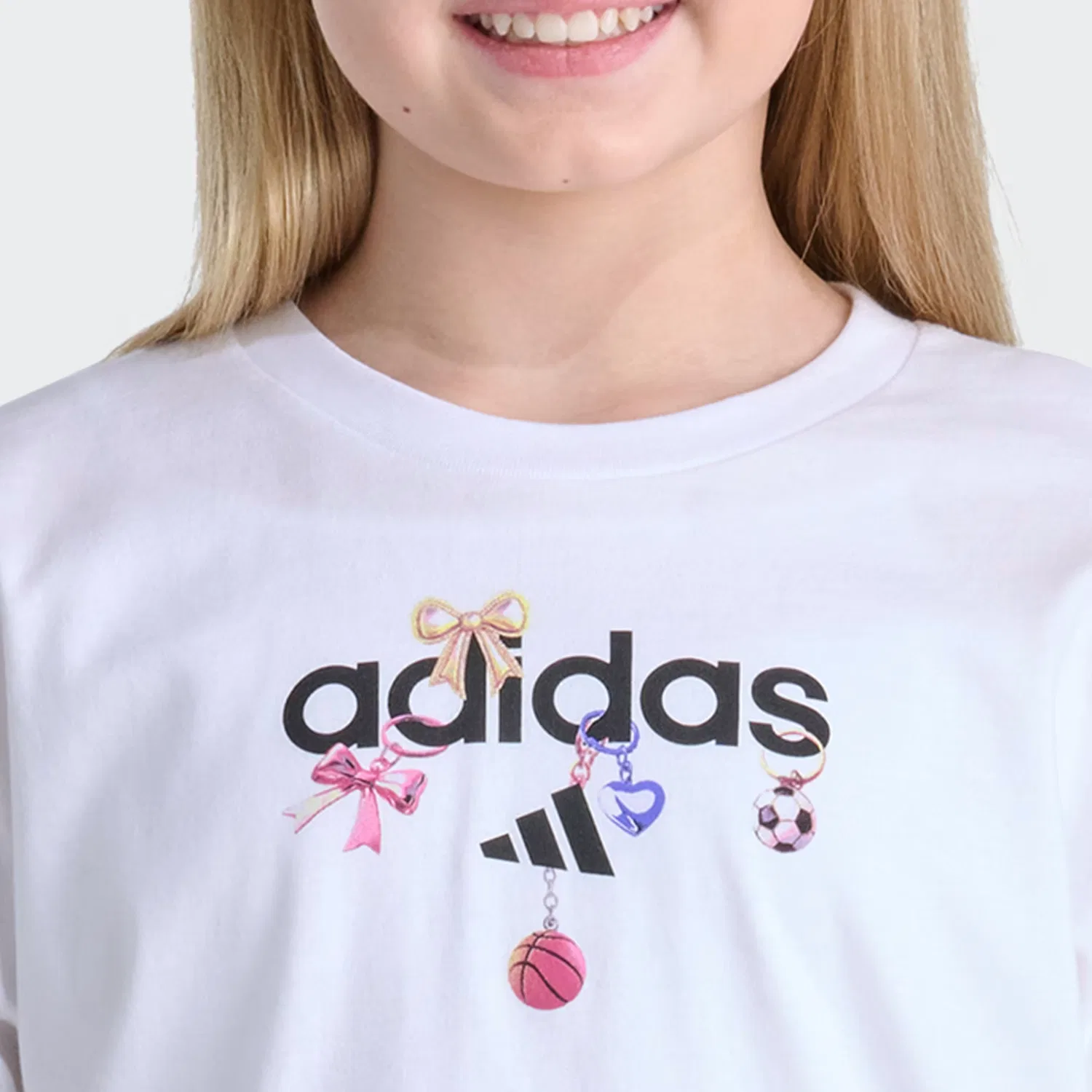 Детская футболка свободного кроя Boyfriend Tee Adidas Sportswear, белая — фото 3