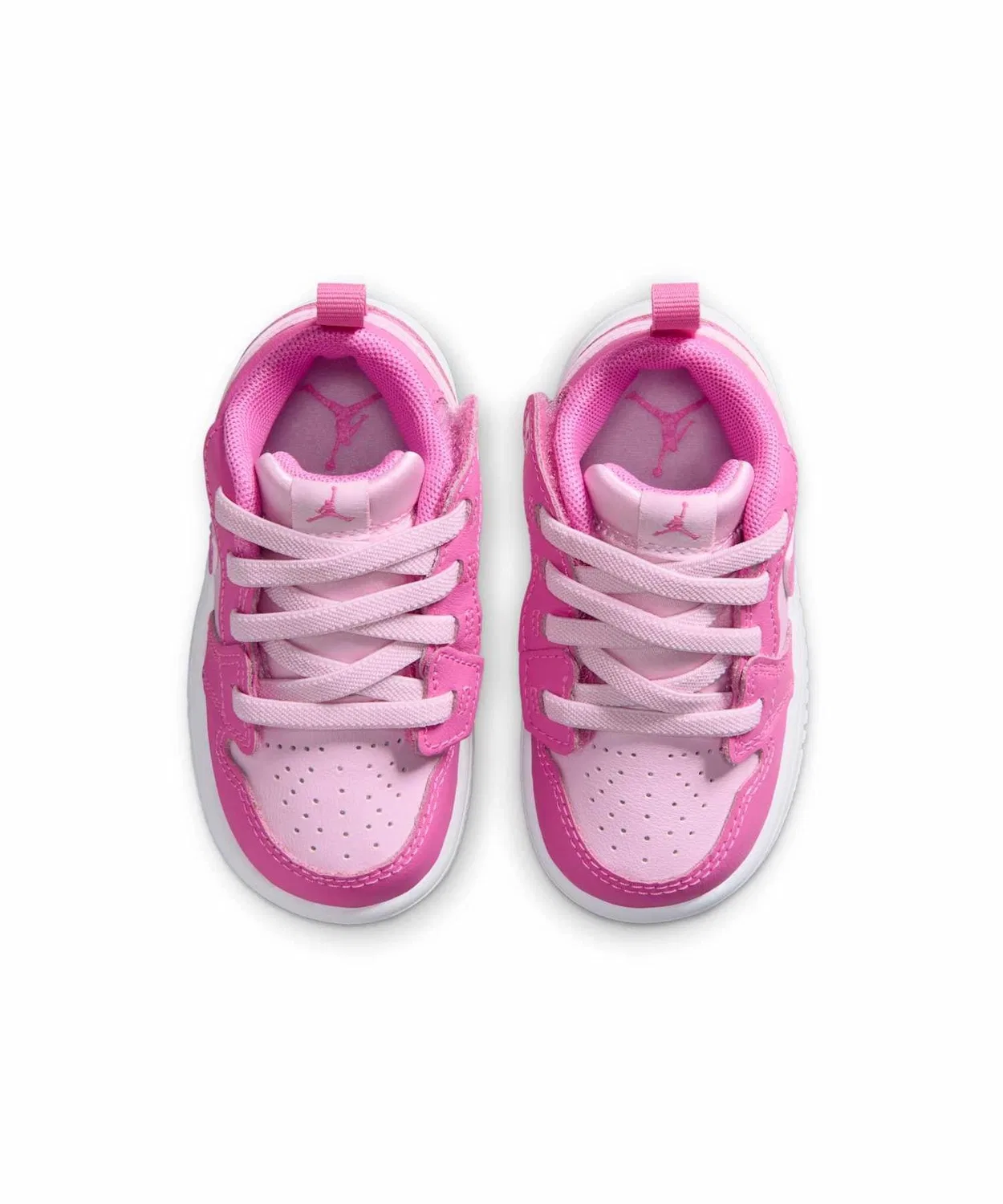 Детские кроссовки с липучкой Jordan 1 Low Alt JORDAN BRAND, China Rose/White/Pink Foam — фото 4