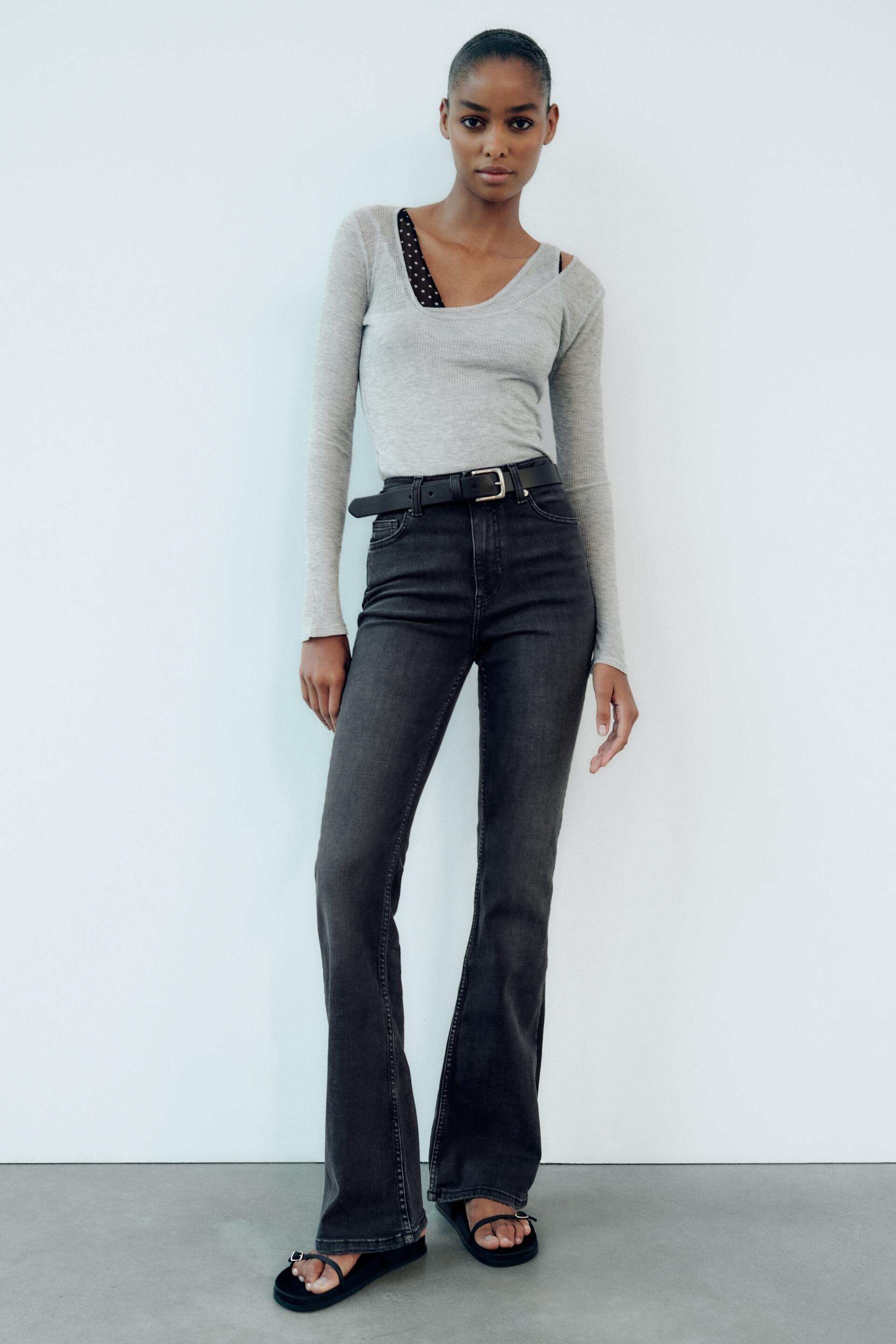 

Джинсы Zara TRF Flare, черный