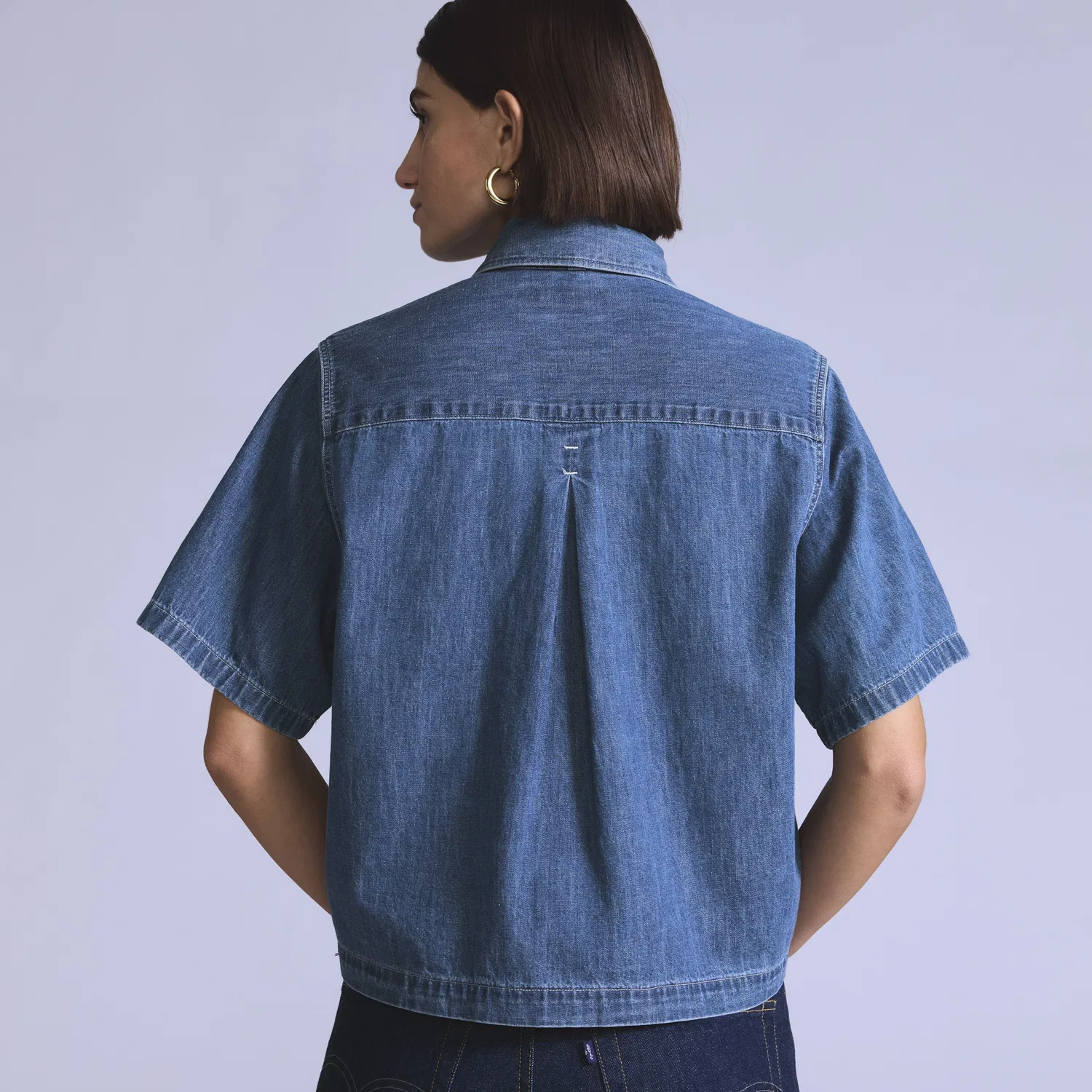 Женская футболка с коротким рукавом в стиле «кафе-шоп» Levi's, Medium Wash — фото 3