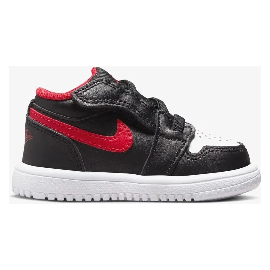 Детские кроссовки с закрытой пяткой, модель Jordan 1 Low, Nike, Черно-белый — фото 2