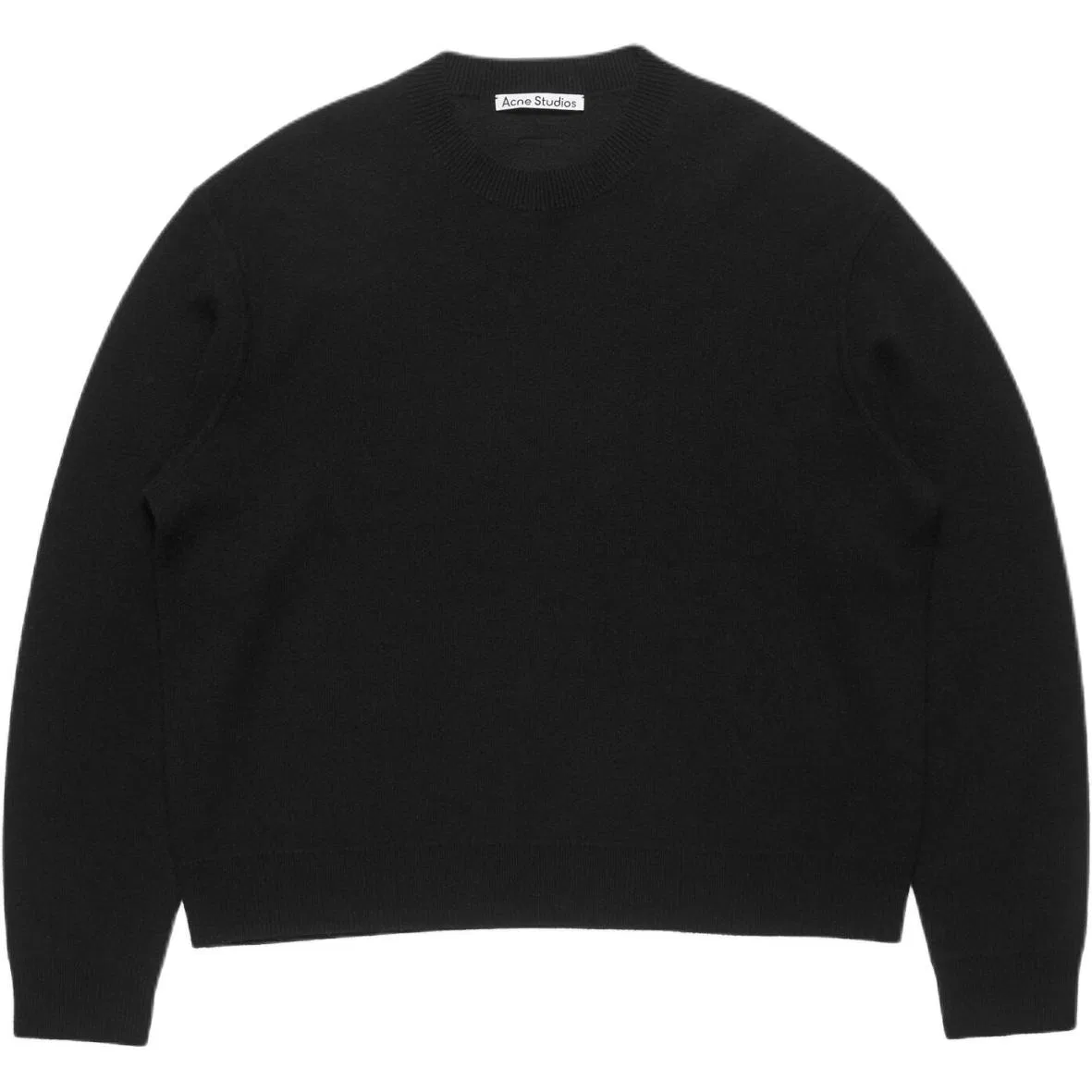 Мужской кашемировый свитер с круглым вырезом Acne Studios, Black