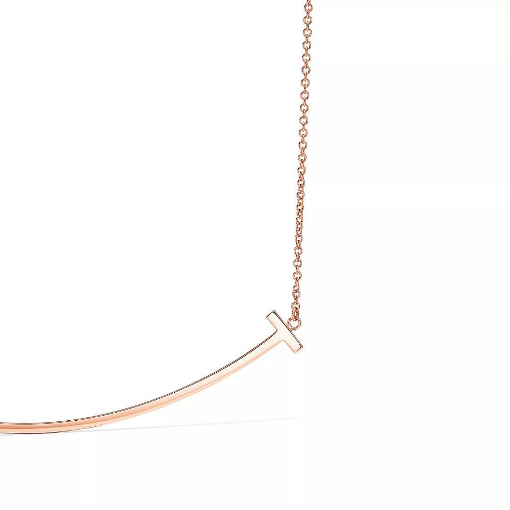 Кулон с цепочкой Tiffany & Co. Smile Large, розовое золото — фото 2