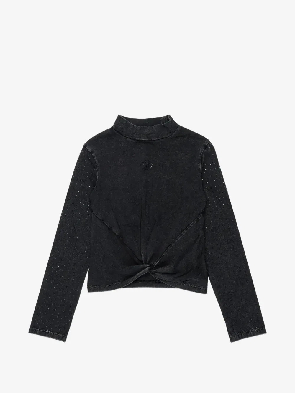Футболка со стразами Diesel Kids, черный