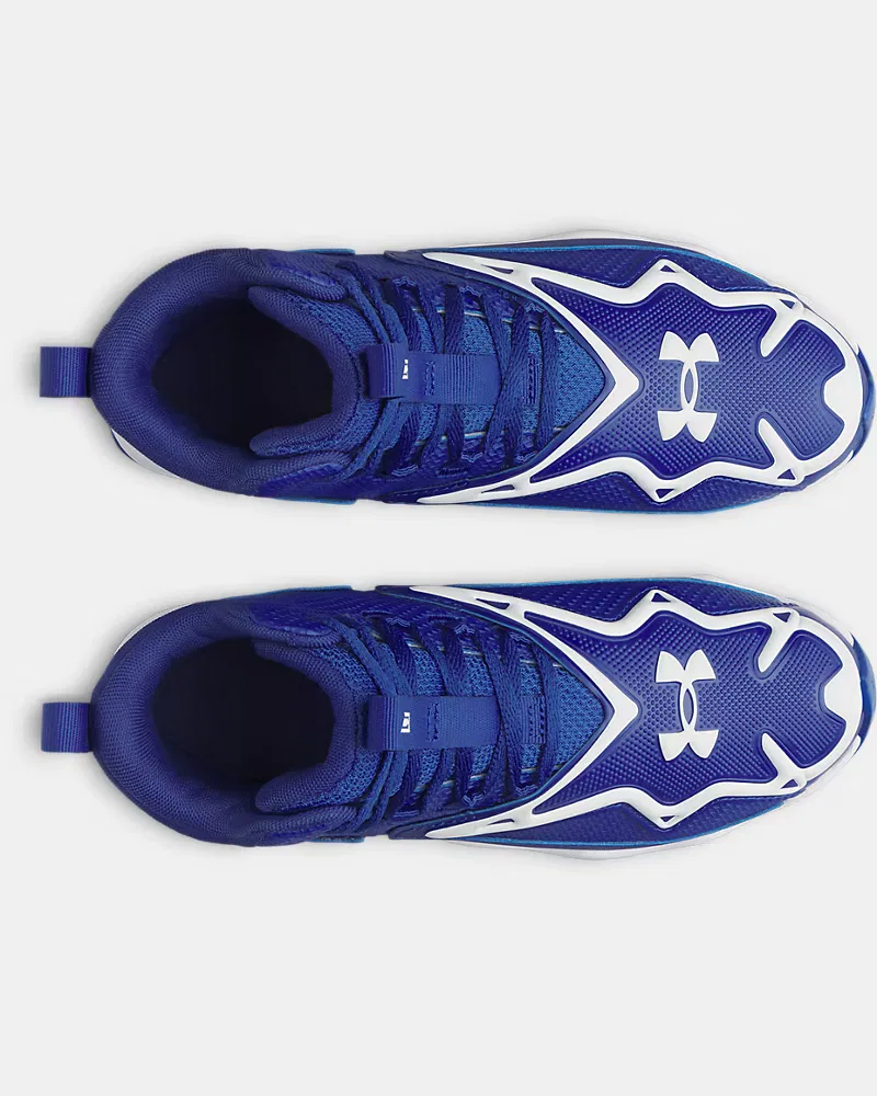 Детские бейсбольные шиповки с амортизацией EVA UA Harper 11 RM Jr. UnderArmour, Royal/White — фото 3