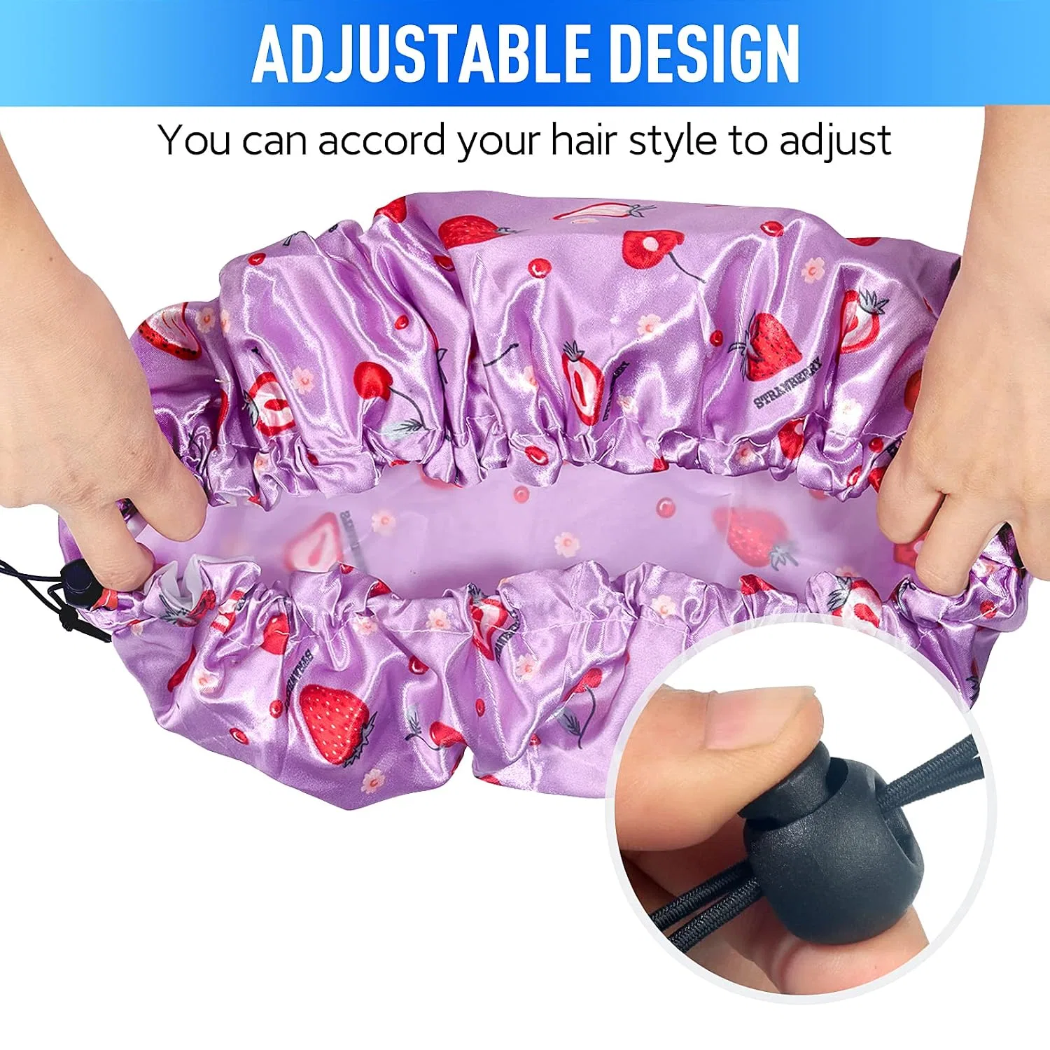 Шапочка для душа Reusable Waterproof, Fishent, Double Layer, Adjustable — фото 3