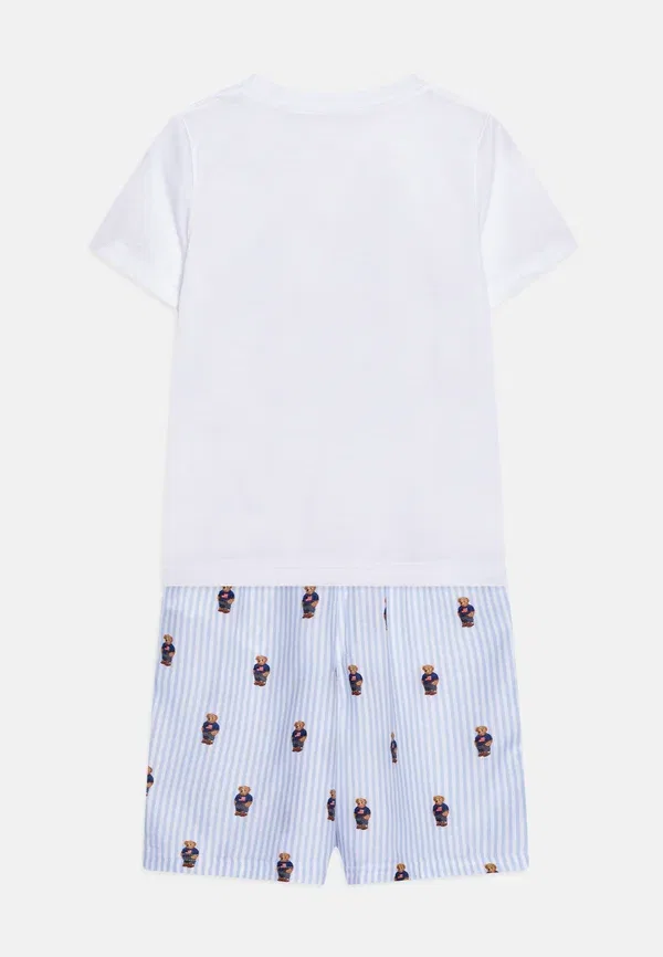 Пижама с принтом Bear & matching short unisex Polo Ralph Lauren, White, Elite Blue, белый/синий — фото 2