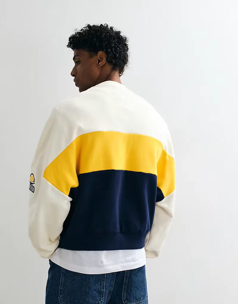 Ретро-свитшот Adidas Originals с логотипом в оранжево-синих тонах — фото 4