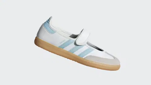Детские кроссовки на липучках Samba Jane Adidas Originals, Cloud White/Clear Sky/Gum — фото 2