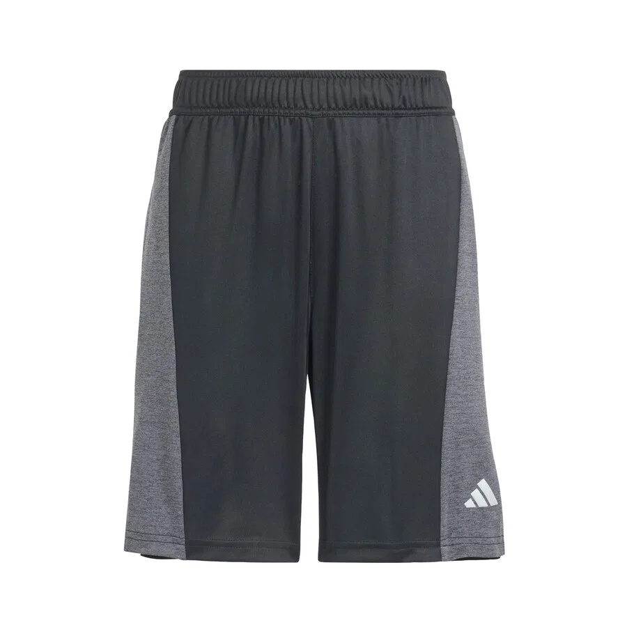 Спортивные брюки ADIDAS SPORTSWEAR свободного кроя для тренировок 'Training AEROREADY Heather Shorts' черного цвета