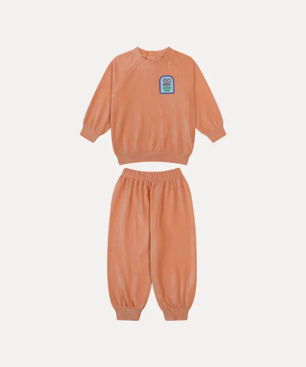 Костюм из велюра, Salt Velour Rototobebe, оранжевый — фото 3
