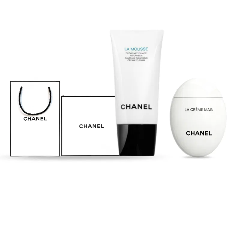 Набор для ухода за кожей Камелия Очищающее молочко и Крем для рук, CHANEL, Белый