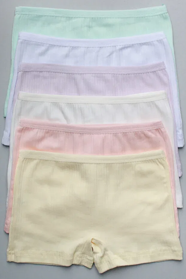 Детские трусы-боксеры для девочек хлопковые комплект 6 шт Meren Underwear, Mixed — фото 2