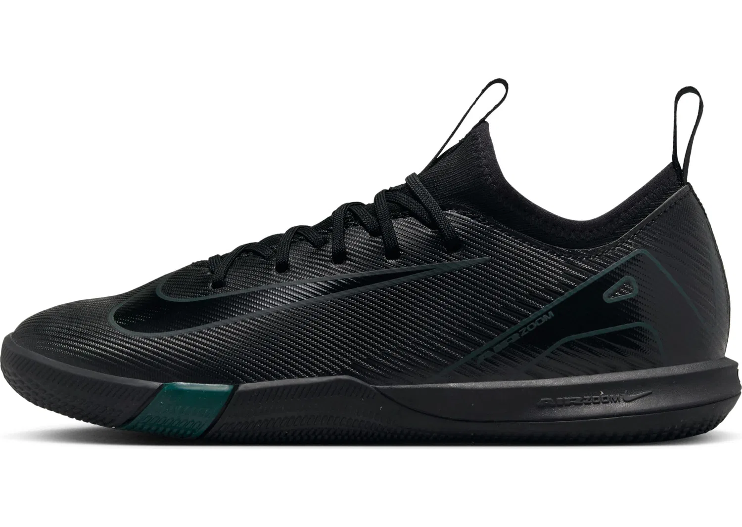 Детские футбольные бутсы для мальчиков с улучшенной амортизацией Jr Zoom Vapor 16 Academy Ic NIKE, Black Black Deep Jungle