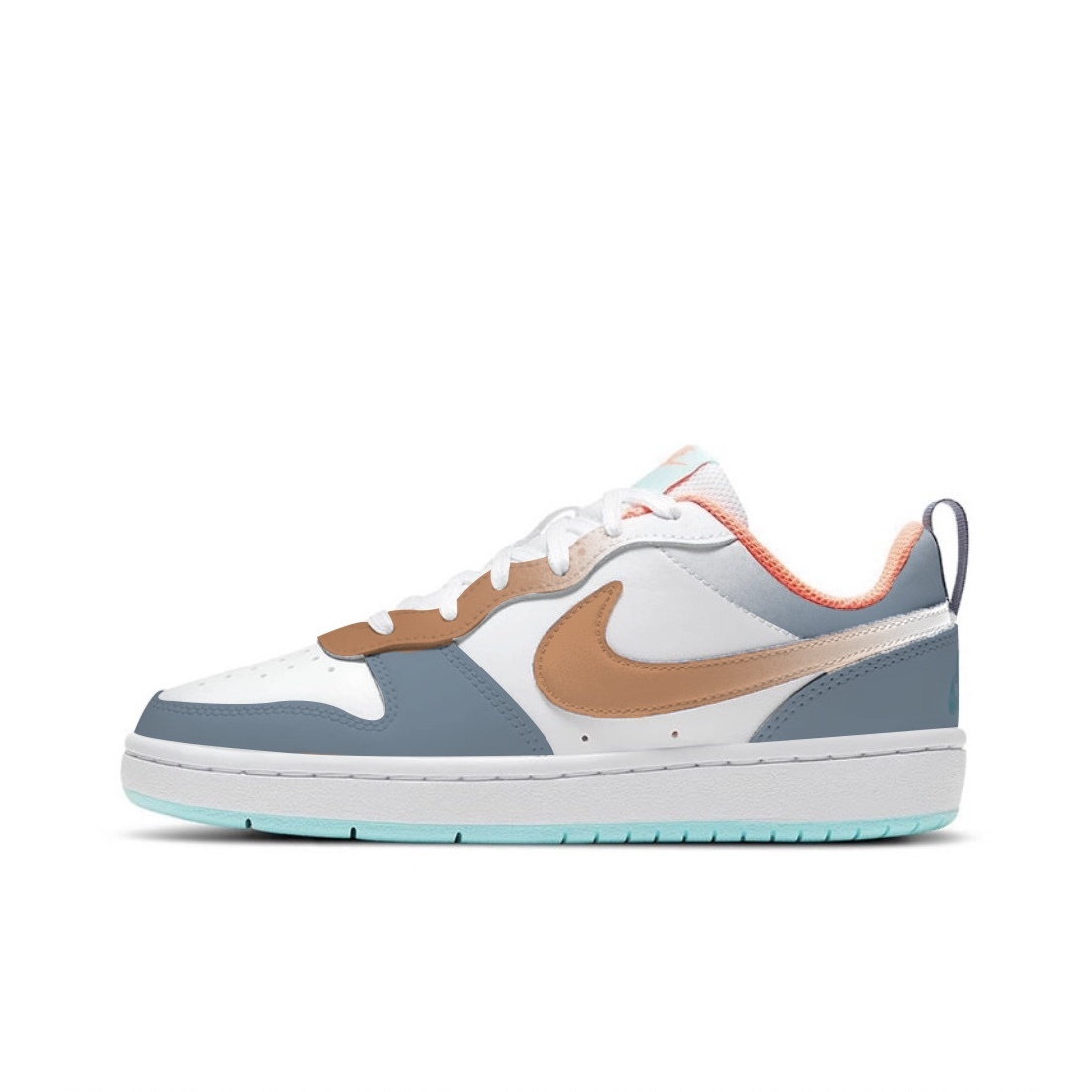 

Кроссовки Nike Court Borough 2 Skateboarding Shoes Women's Low-top White/blue/orange, белый
