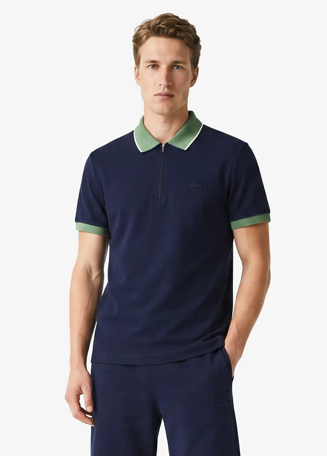 Футболка поло Lacoste Renk Bloklu Lacivert, синий
