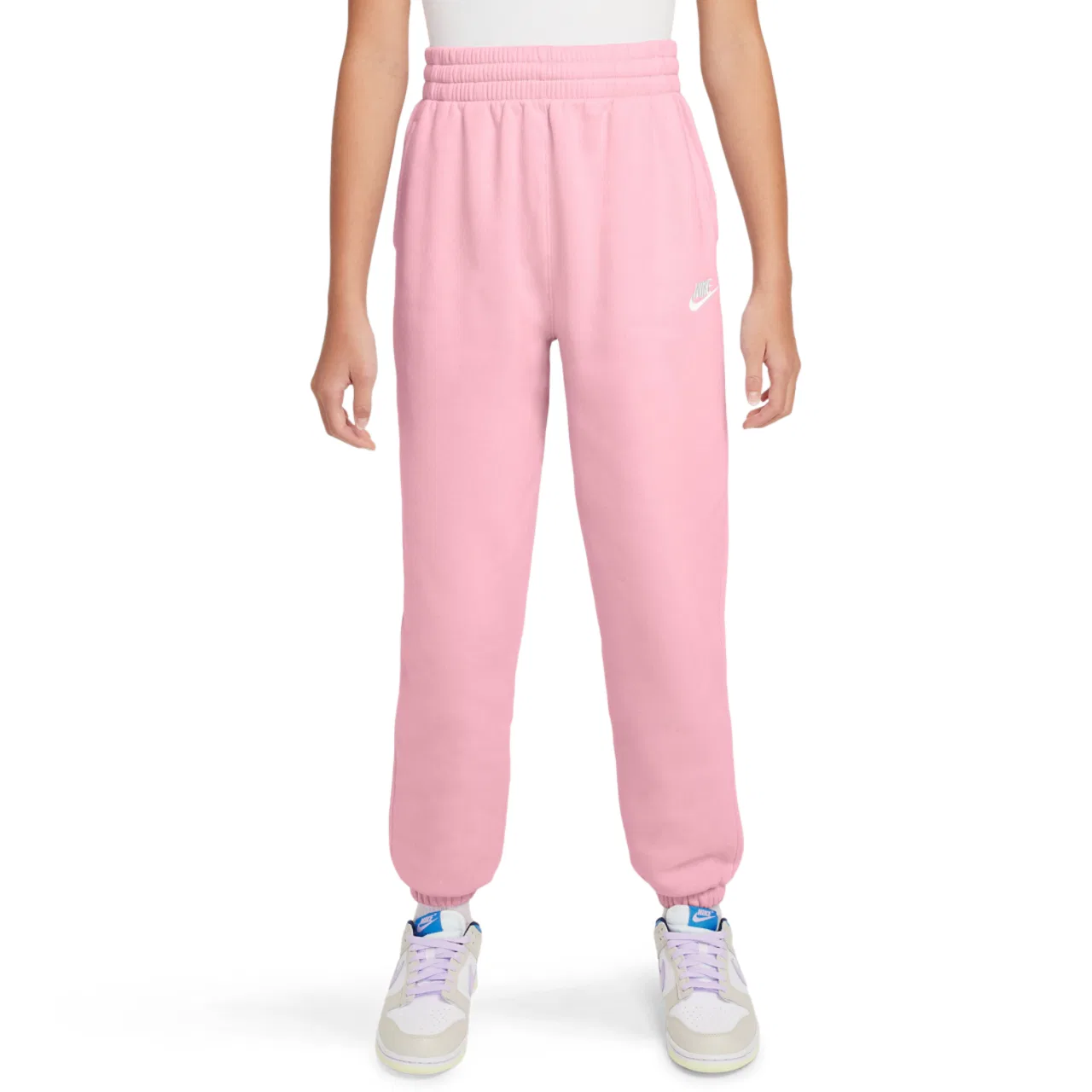 Спортивные брюки для девочек NSW Club LBR Oversized Fleece Nike, цвет Soft Pink/Soft Pink