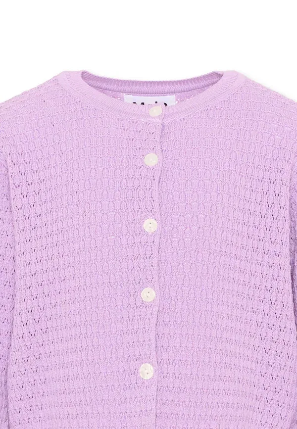 Кардиган хлопковый Cardigan Molo Lilac, сиреневый — фото 3